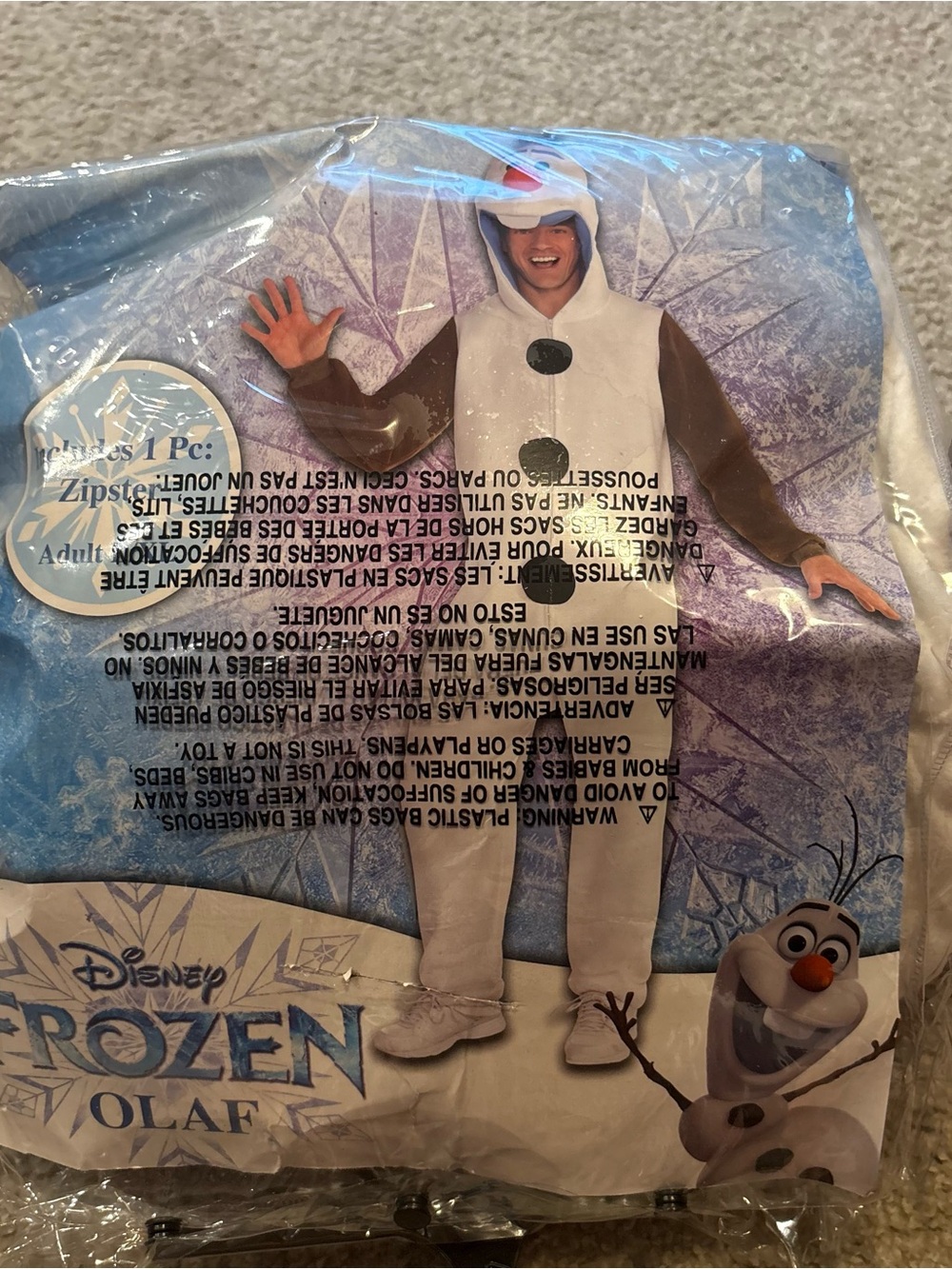 Disney Olaf Adult Costume Large XL Halloween World Land Cruise Frozen